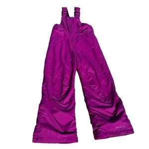 Columbia Girls Magenta Insulated Snow Bib Overalls : M 10/12